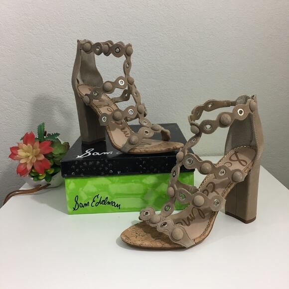 NIB Sam Edelman Yuli nude suede heels 10 - Picture 1 of 5